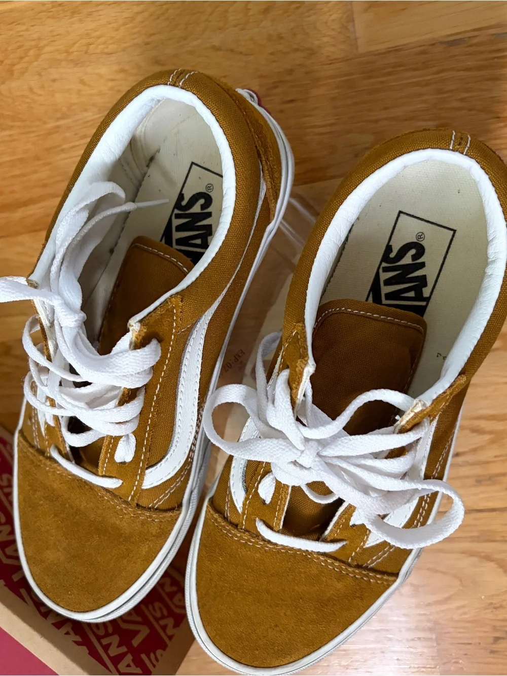 Vans Old Skool Sneakers in Mustard and White